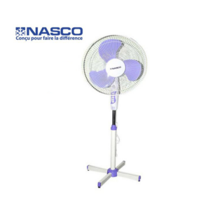 FS40-24 -VENTILATEUR A PIED NASCO 16''/ 40W / 3 VITESSES / BLANC - 3 HELICES BLEU/2PCS/CTN /220-240V