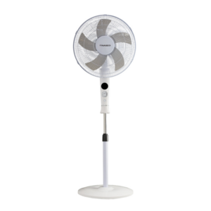FS45-93R -VENTILATEUR A PIED NASCO 18''/ AVEC TELECOMMANDE / 55W / 5 HELICES / BLANC / 220-240V