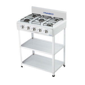 RÉCHAUD A GAZ 5 FEUX AVEC TABLE– NASGS-K5BW-S GARANTIE 02 SEMAINES