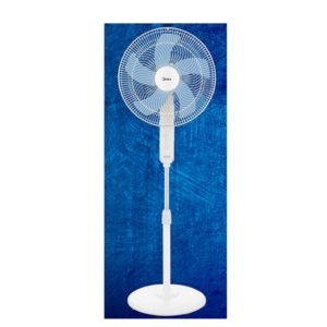 Midea Ventilateur sur Pied - 55W - VENT_FS40-20B - 5 Pales - Blanc - Garantie 2 Mois