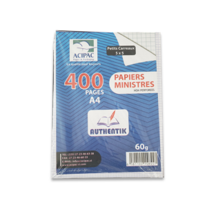 Papier ministre 400 Pages petit carreau ACIPAC
