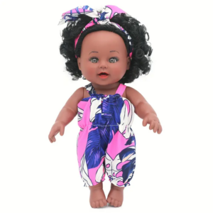 Poupée bébé afro-américaine aux cheveux bouclés 30 Cm