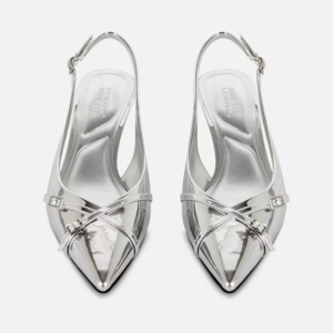 Escarpins larges à bout pointu avec bride arrière